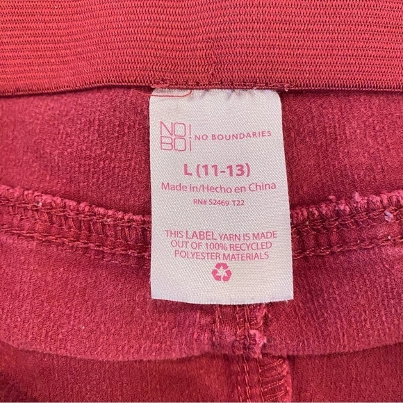 No Boundaries Juniors size L (11-13) Dark red Corduroy High Rise Flare Pants - Picture 8 of 8